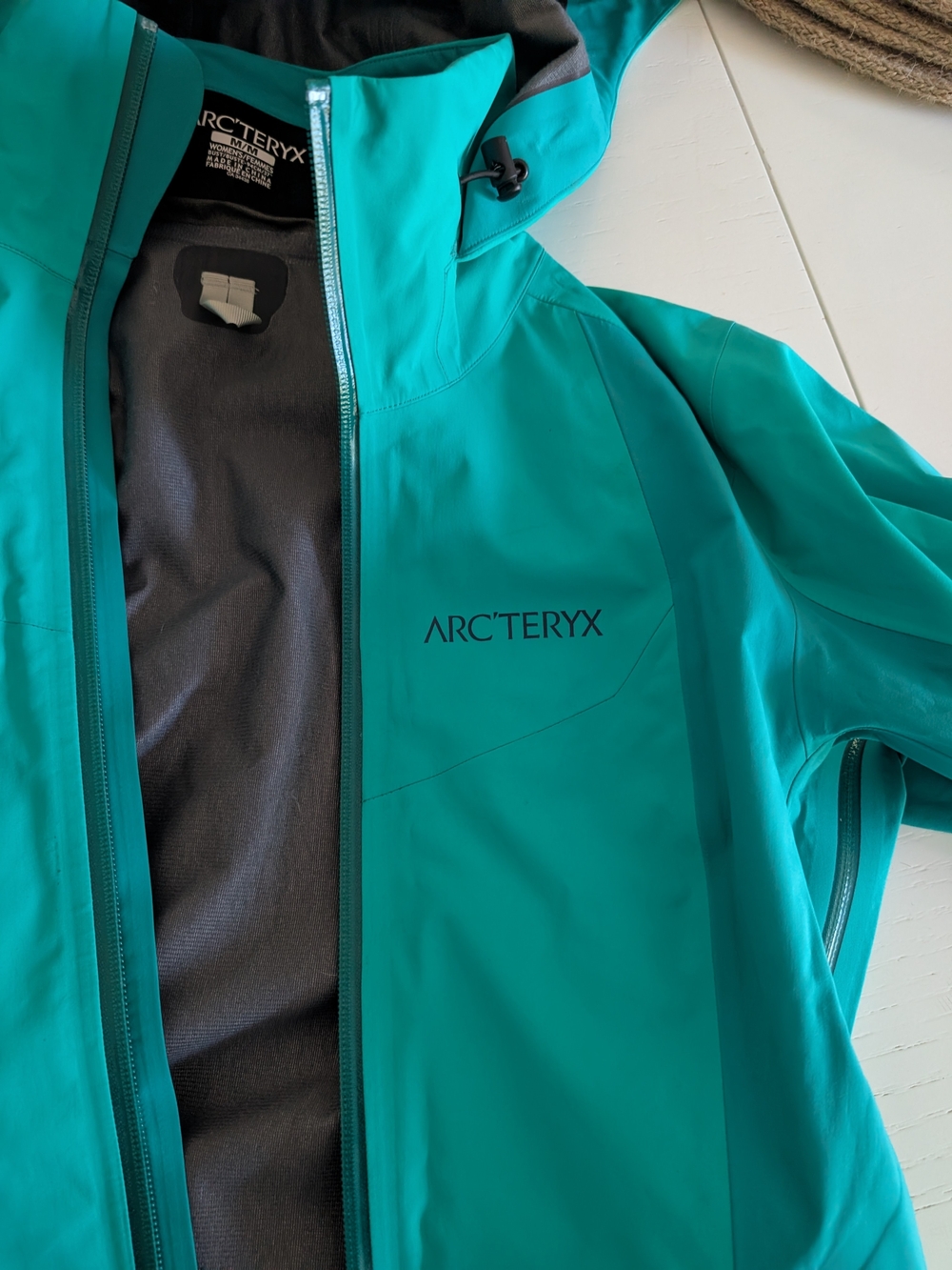 Arc'teryx Women's Teal Waterproof Shell Jacket
